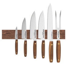 Load image into Gallery viewer, Virginia Boys Kitchens 15" Wall Mounted Magnetic Walnut Knife Rack - Holds 7 Knives