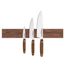 Load image into Gallery viewer, Virginia Boys Kitchens 15" Wall Mounted Magnetic Walnut Knife Rack - Holds 7 Knives