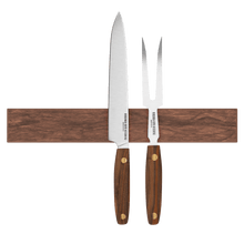 Load image into Gallery viewer, Virginia Boys Kitchens 15" Wall Mounted Magnetic Walnut Knife Rack - Holds 7 Knives