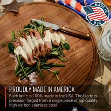 Load image into Gallery viewer, Virginia Boys Kitchens 3 Piece Stainless Steel Chef Knife Set with Walnut Wood Handles