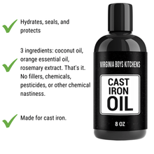 Load image into Gallery viewer, Virginia Boys Kitchens Natural Cast Iron Seasoning Oil