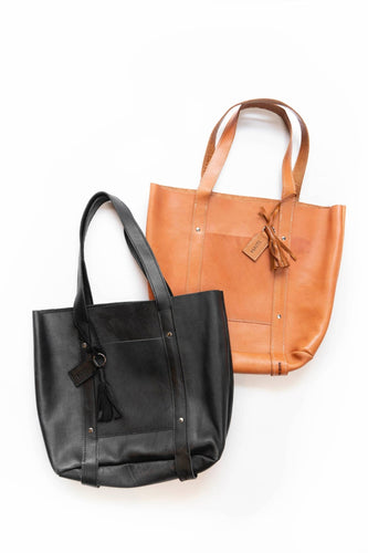2nd Story Goods - 2nd Story Goods Large Raw Leather Tote - | Delivery near me in ... Farm2Me #url#