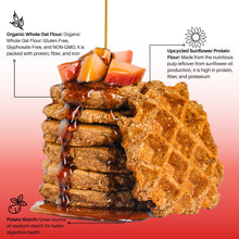 Load image into Gallery viewer, Oatmeal Pancake Waffle Plant Based Baking Mix Key Ingredients
