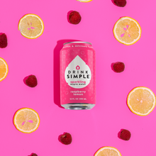 Load image into Gallery viewer, Drink Simple 12 oz. Raspberry Lemon Sparkling Maple Water - 12 Pack