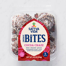 Load image into Gallery viewer, Sattva Vida Cocoa Craze Energy Bites Packs - 5 pieces x 8 packs
