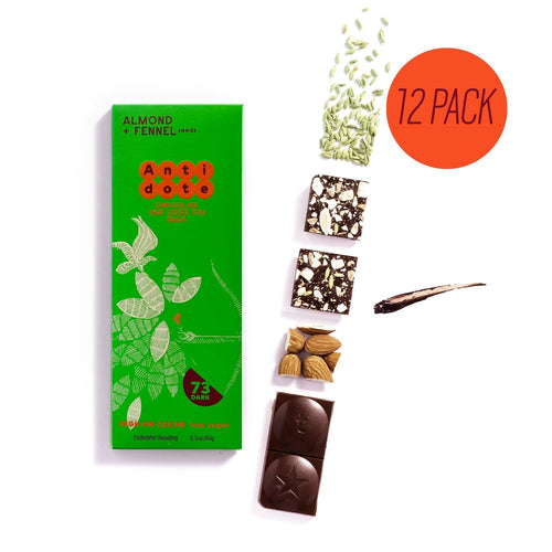 Antidote Chocolate - Antidote Chocolate ARTEMIS: ALMOND + FENNEL Cases - 3 cases x 12 bars - Chocolate Bars | Delivery near me in ... Farm2Me #url#