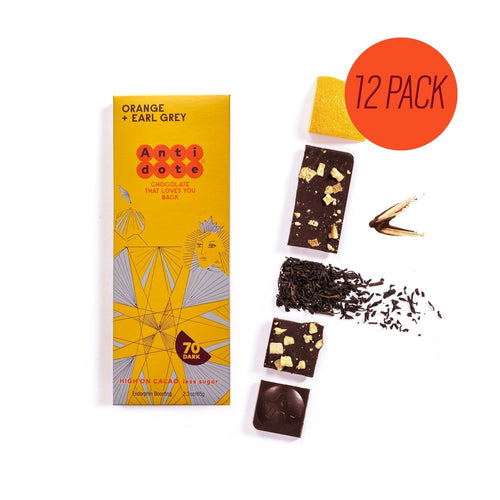 Antidote Chocolate - Antidote Chocolate QUEEN O: ORANGE & EARL GREY Cases - 3 cases x 12 bars - Chocolate Bars | Delivery near me in ... Farm2Me #url#