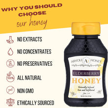 Load image into Gallery viewer, Arvoli Honey - Arvoli Honey Elderberry Infused Honey Bottle - 8oz - Honey | Delivery near me in ... Farm2Me #url#
