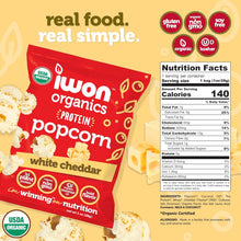 Load image into Gallery viewer, CampusProtein.com - iwon Organics Organic Protein Popcorn - | Delivery near me in ... Farm2Me #url#