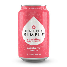 Load image into Gallery viewer, Drink Simple - Mixed 12 Pack Sparkling Maple Waters- 4 Flavors: Tart Cherry Vanilla, Raspberry Lemon, Blackberry Lemon, and Orange Cream by Drink Simple - Farm2Me - carro-6365873 - -