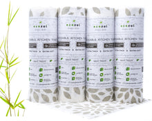 Load image into Gallery viewer, ecozoi - Bamboo Kitchen Paper Towels, Reusable Tree-Free Rolls with Design, 4 Pack by ecozoi - | Delivery near me in ... Farm2Me #url#
