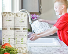 Load image into Gallery viewer, ecozoi - Bamboo Kitchen Paper Towels, Reusable Tree-Free Rolls with Design, 4 Pack by ecozoi - | Delivery near me in ... Farm2Me #url#