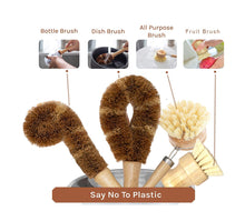 Load image into Gallery viewer, ecozoi - Dish Brush Set, 6 Piece Kitchen Scrub Brush Set, Plant Based Vegetable Brush Set by ecozoi - | Delivery near me in ... Farm2Me #url#