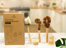 Load image into Gallery viewer, ecozoi - Dish Brush Set, 6 Piece Kitchen Scrub Brush Set, Plant Based Vegetable Brush Set by ecozoi - | Delivery near me in ... Farm2Me #url#