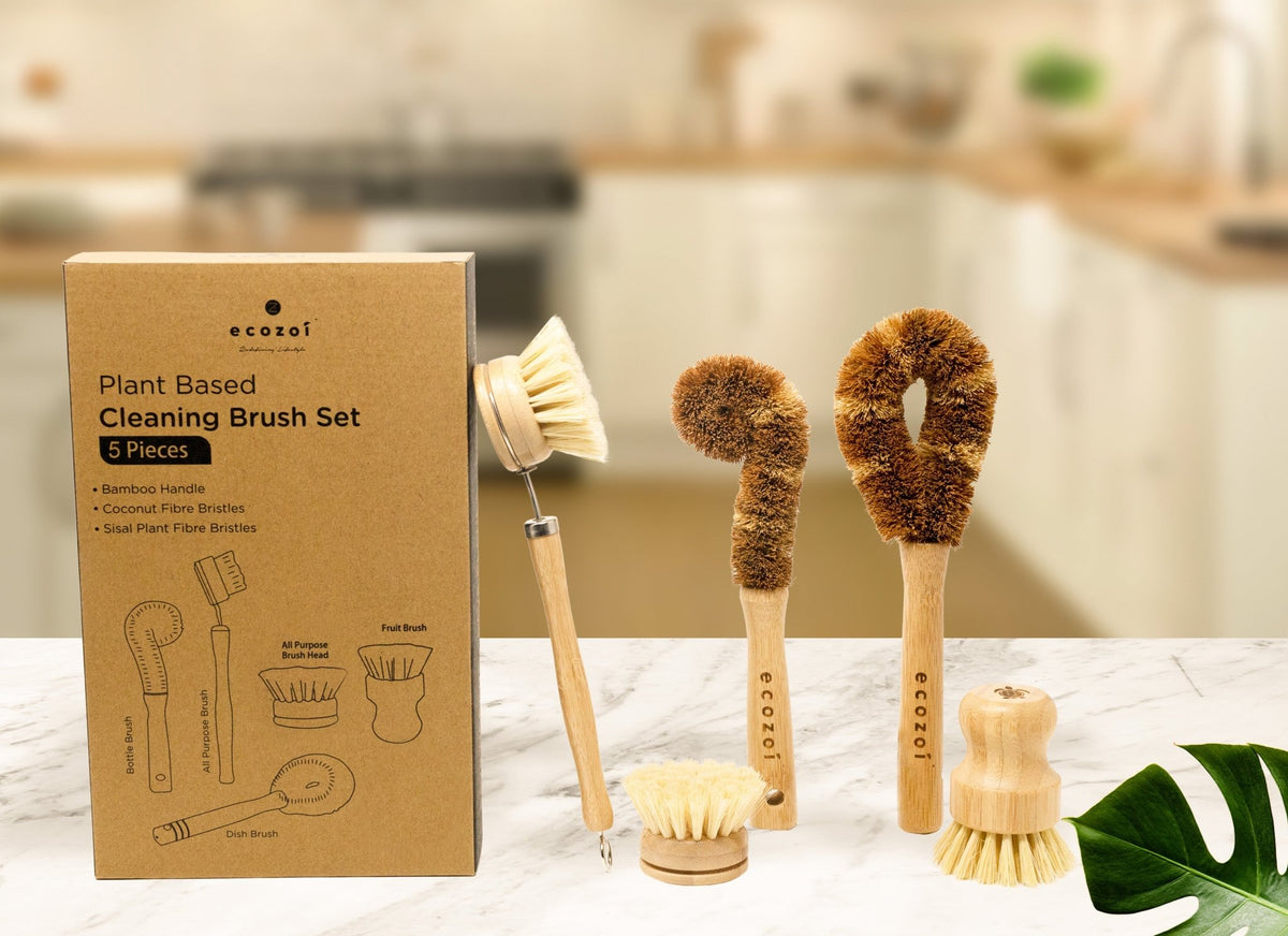 Mdesign Bamboo Mini Kitchen Palm Dish Scrubber Brush, 2 Pack : Target