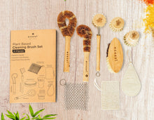 Load image into Gallery viewer, ecozoi - Dish Brush Set, 9 Piece Kitchen Scrub, Zero Waste Brush Set, Plant Based Vegetable Brush Set by ecozoi - | Delivery near me in ... Farm2Me #url#