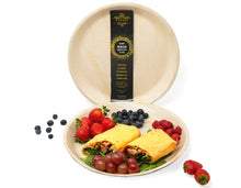 Load image into Gallery viewer, ecozoi - Disposable Dinner Plates, 12" Round Palm Leaf Plates for Charcuterie, 25 Pack by ecozoi - | Delivery near me in ... Farm2Me #url#