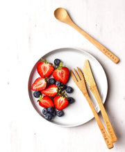 Load image into Gallery viewer, ecozoi - ecozoi Organic Bamboo Straws and Cutlery Set with Cotton Travel bag - Straw Holders & Dispensers | Delivery near me in ... Farm2Me #url#