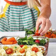 Load image into Gallery viewer, ecozoi - ecozoi Stainless Steel Dinner Plates, Reusable, 3 Compartments, 2 Pack - | Delivery near me in ... Farm2Me #url#