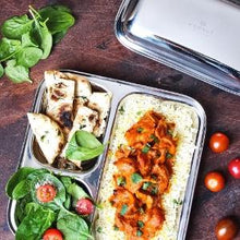 Load image into Gallery viewer, ecozoi - ecozoi Stainless Steel Dinner Plates, Reusable, 3 Compartments, 2 Pack - | Delivery near me in ... Farm2Me #url#