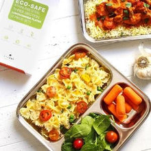 Load image into Gallery viewer, ecozoi - ecozoi Stainless Steel Dinner Plates, Reusable, 3 Compartments, 2 Pack - | Delivery near me in ... Farm2Me #url#
