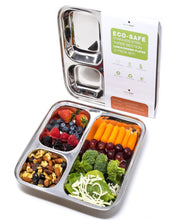 Load image into Gallery viewer, ecozoi - ecozoi Stainless Steel Dinner Plates, Reusable, 3 Compartments, 2 Pack - | Delivery near me in ... Farm2Me #url#