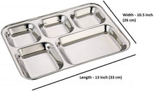 Load image into Gallery viewer, ecozoi - ecozoi Stainless Steel Dinner Plates, Reusable, 5 Compartments, 2 Pack - | Delivery near me in ... Farm2Me #url#