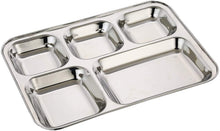 Load image into Gallery viewer, ecozoi - ecozoi Stainless Steel Dinner Plates, Reusable, 5 Compartments, 2 Pack - | Delivery near me in ... Farm2Me #url#