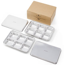 Load image into Gallery viewer, ecozoi - ecozoi STAINLESS STEEL ICE CUBE TRAYS, 12 Large Cubes, 2 PACK - | Delivery near me in ... Farm2Me #url#