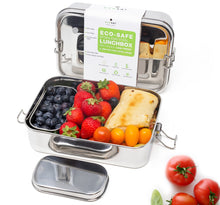 Load image into Gallery viewer, ecozoi - ecozoi Stainless Steel Lunch Box, 1 Tier Leak Proof, 50 Oz - | Delivery near me in ... Farm2Me #url#