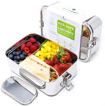 Load image into Gallery viewer, ecozoi - ecozoi Stainless Steel Lunch Box, 1 Tier Leak Proof, 60 Oz - | Delivery near me in ... Farm2Me #url#
