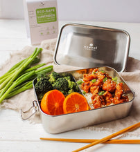Load image into Gallery viewer, ecozoi - ecozoi Stainless Steel Lunch Box, 3 Compartment Leak Proof, 50 Oz - | Delivery near me in ... Farm2Me #url#