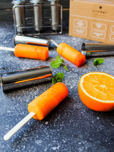 Load image into Gallery viewer, ecozoi - ecozoi Stainless Steel Popsicle Molds, Round with Reusable Bamboo Sticks - | Delivery near me in ... Farm2Me #url#