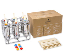 Load image into Gallery viewer, ecozoi - ecozoi Stainless Steel Popsicle Molds, Round with Reusable Bamboo Sticks - | Delivery near me in ... Farm2Me #url#