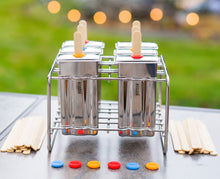 Load image into Gallery viewer, ecozoi - ecozoi Stainless Steel Popsicle Molds, Square with Reusable Bamboo Sticks - | Delivery near me in ... Farm2Me #url#
