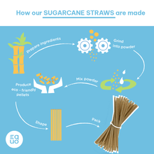 Load image into Gallery viewer, EQUO - EQUO Sugarcane Drinking Straws (Wholesale/Bulk), Cocktail Size - 1000 count - Straw Holders &amp; Dispensers | Delivery near me in ... Farm2Me #url#
