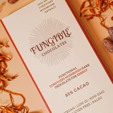 Load image into Gallery viewer, Fungible Chocolates - Functional Cordyceps Mushroom Dark Chocolate Bar for Energy (85% cacao) by Fungible Chocolates - | Delivery near me in ... Farm2Me #url#