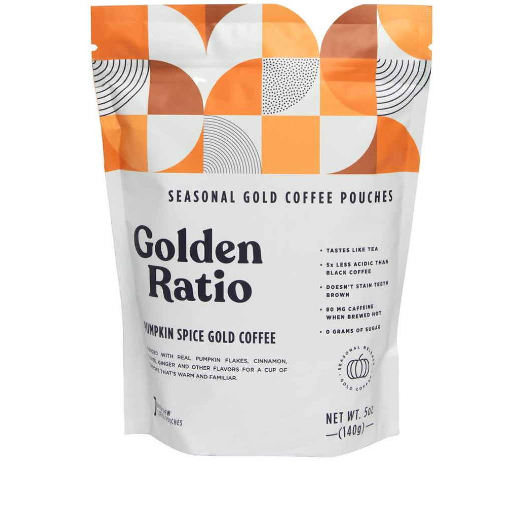 Pumpkin Spice Gold Coffee Seasonal, Low Acid - 6 Bags x 7 Pouches