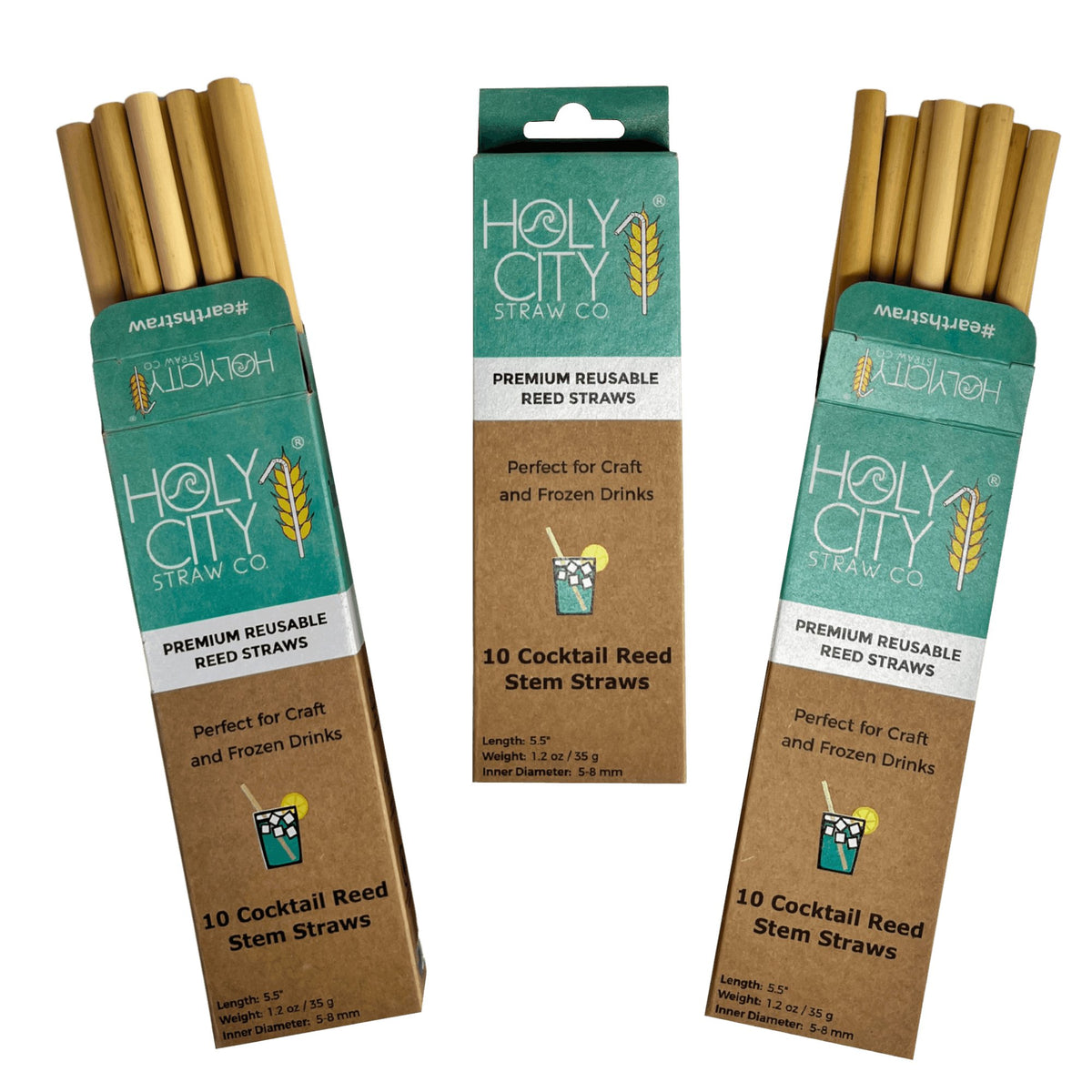 Holy City Straw Company Cocktail Reed Straws 250