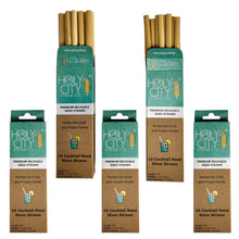 Load image into Gallery viewer, Holy City Straw Company - Cocktail Reusable Reed Straws | 5 Pack Bundle by Holy City Straw Company - | Delivery near me in ... Farm2Me #url#