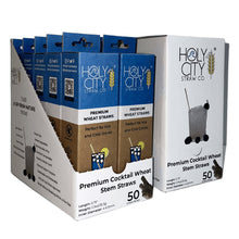 Load image into Gallery viewer, Holy City Straw Company - Cocktail Wheat Stem Drinking Straws | Inner Pack | 10 x 50ct. Boxes by Holy City Straw Company - | Delivery near me in ... Farm2Me #url#