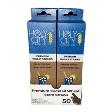 Load image into Gallery viewer, Holy City Straw Company - Cocktail Wheat Stem Drinking Straws | Inner Pack | 10 x 50ct. Boxes by Holy City Straw Company - | Delivery near me in ... Farm2Me #url#
