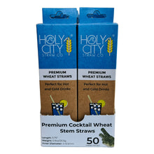 Load image into Gallery viewer, Holy City Straw Company - Cocktail Wheat Stem Drinking Straws | Inner Pack | 10 x 50ct. Boxes by Holy City Straw Company - | Delivery near me in ... Farm2Me #url#