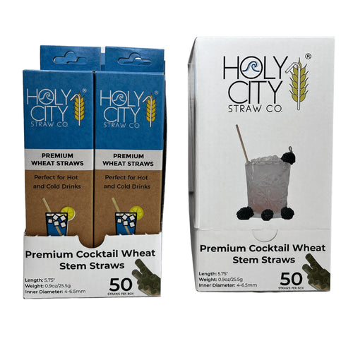 Holy City Straw Company - Cocktail Wheat Stem Drinking Straws | Inner Pack | 10 x 50ct. Boxes by Holy City Straw Company - | Delivery near me in ... Farm2Me #url#