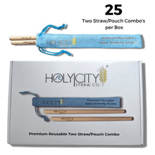Load image into Gallery viewer, Holy City Straw Company - Tall Reed Straw/Pouch Combo | Inner Pack | 25ct. by Holy City Straw Company - | Delivery near me in ... Farm2Me #url#
