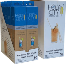 Load image into Gallery viewer, Holy City Straw Company - Tall Wheat Drinking Straws | Inner Pack | 10 x 50ct. Boxes by Holy City Straw Company - | Delivery near me in ... Farm2Me #url#