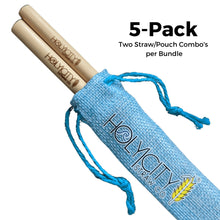 Load image into Gallery viewer, Holy City Straw Company - Two Straw/Pouch Combo - Holy City Straw Co. - 5 Pack by Holy City Straw Company - | Delivery near me in ... Farm2Me #url#
