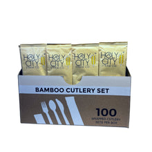 Load image into Gallery viewer, Holy City Straw Company - Wrapped Bamboo Cutlery Set by Holy City Straw Company - | Delivery near me in ... Farm2Me #url#
