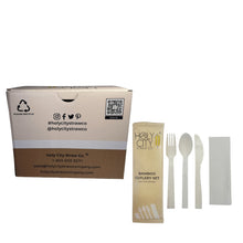 Load image into Gallery viewer, Holy City Straw Company - Wrapped Bamboo Cutlery Set by Holy City Straw Company - | Delivery near me in ... Farm2Me #url#