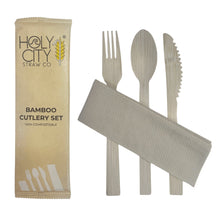 Load image into Gallery viewer, Holy City Straw Company - Wrapped Bamboo Cutlery Set by Holy City Straw Company - | Delivery near me in ... Farm2Me #url#
